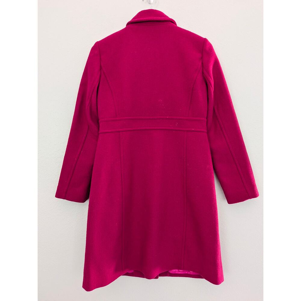 NWT Women's J.Crew Wool-Blend Lady Day Coat Brilliant Berry US Size 8 - Picture 4 of 8